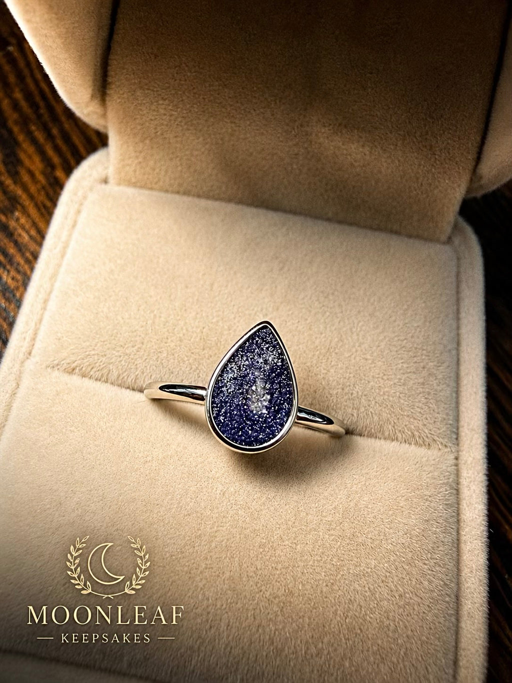 Cremation Ring* Teardrop* 925 Sterling Silver