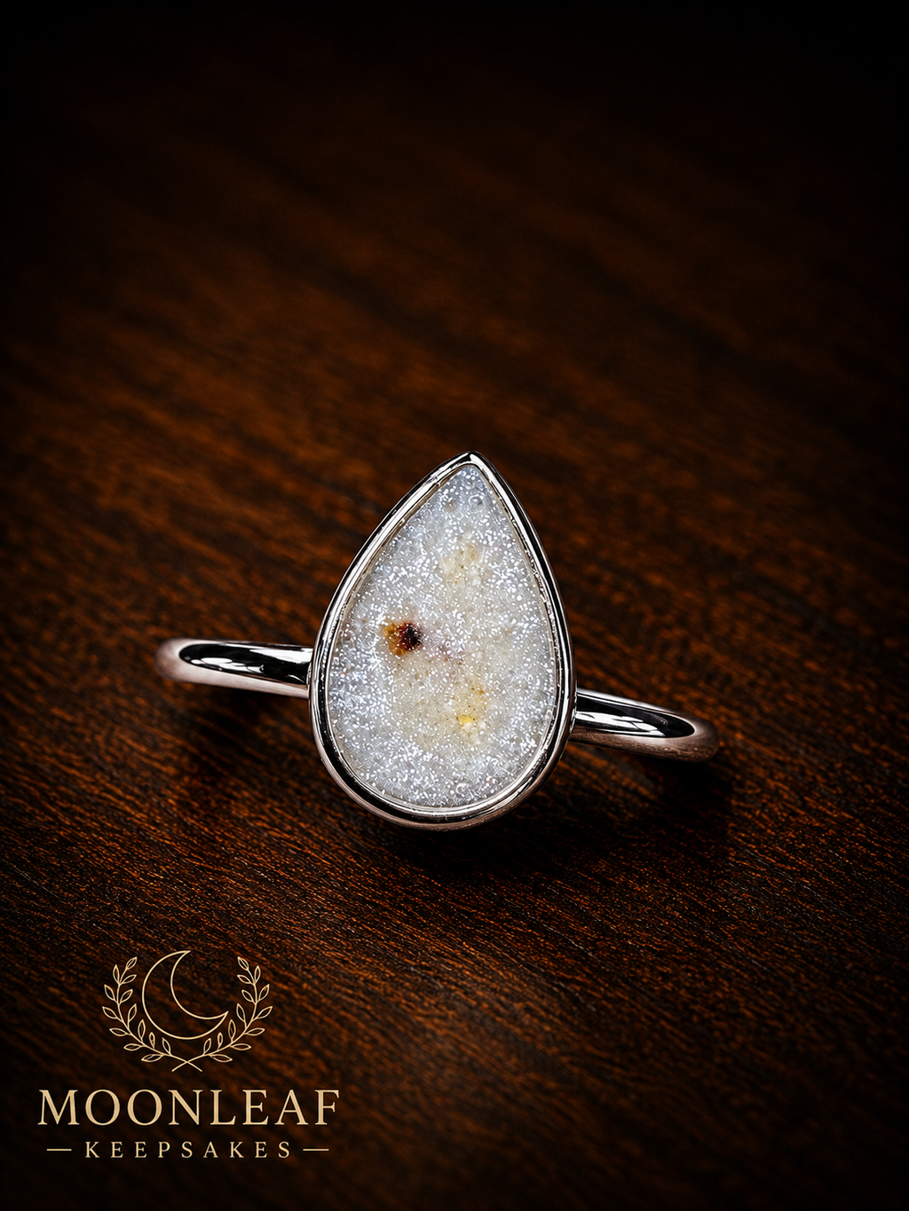 Cremation Ring* Teardrop* 925 Sterling Silver